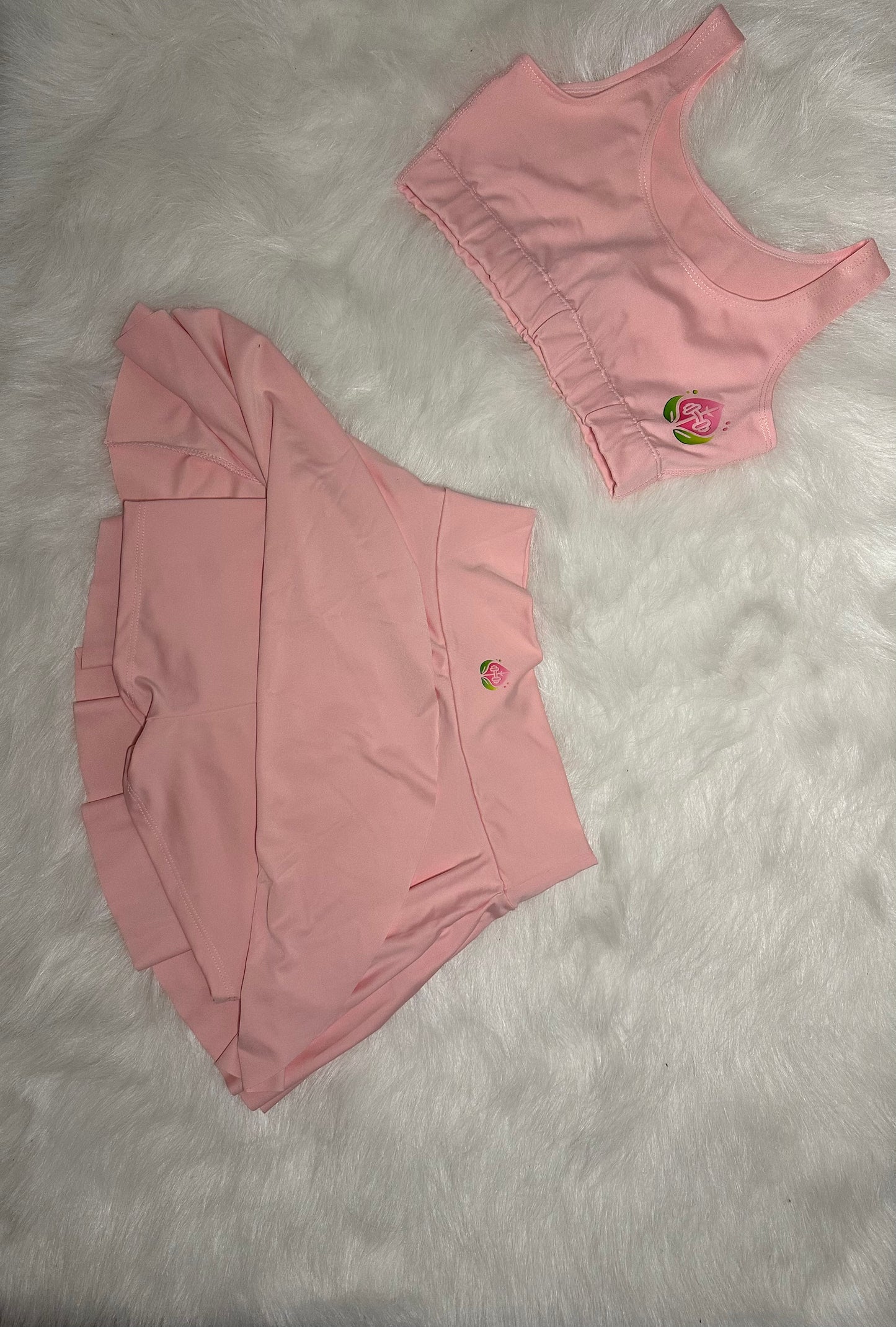 Set Deportivo Rosa– Falda + Top