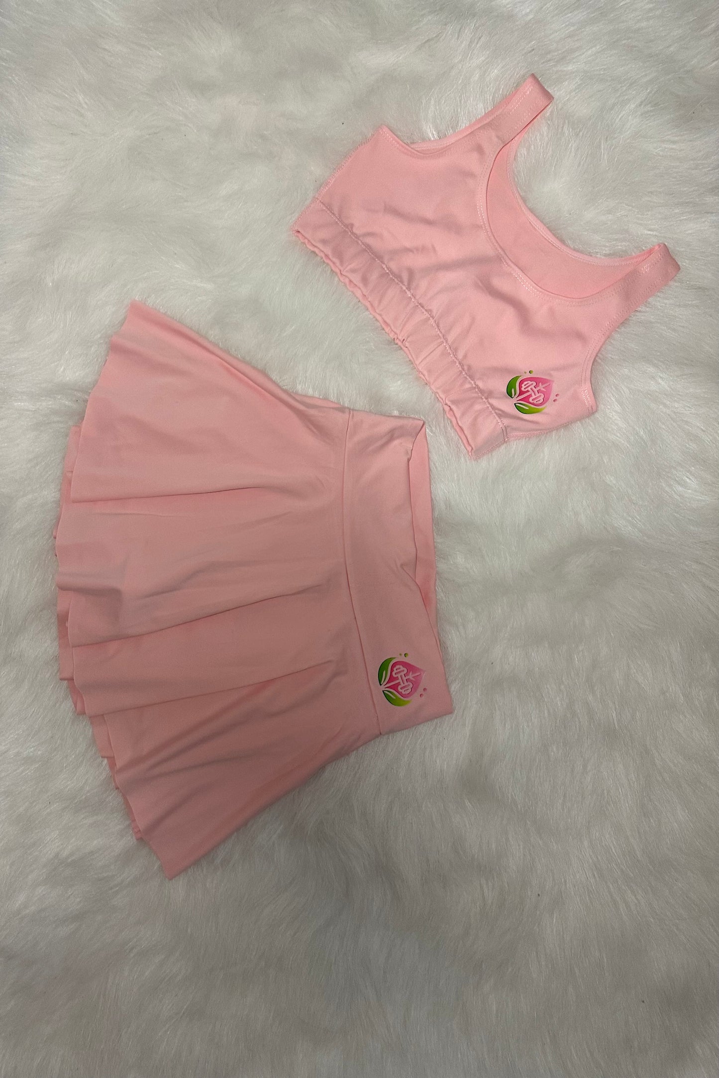 Set Deportivo Rosa– Falda + Top