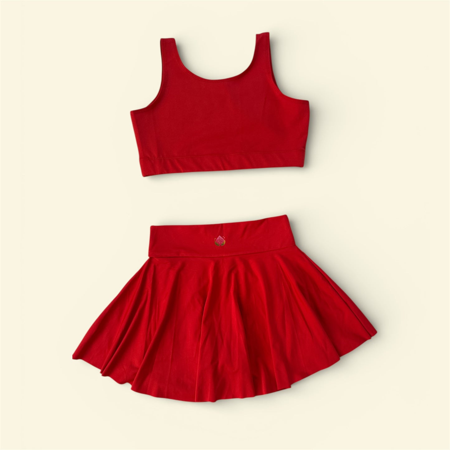 The Skirt Set — Crimson Red