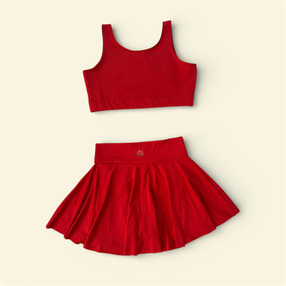 The Skirt Set — Crimson Red